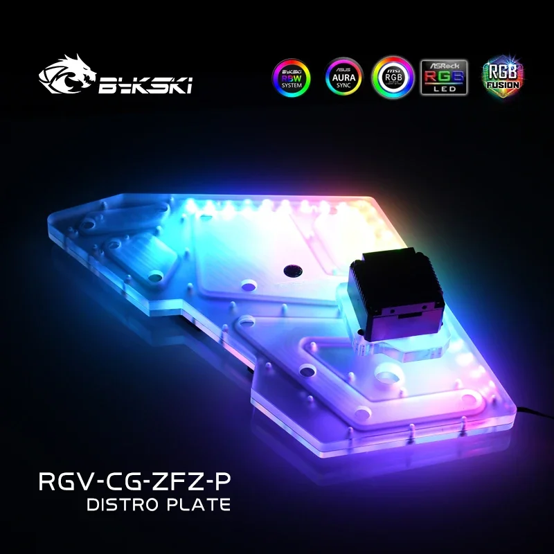 BYKSKI RGV-CG-ZFZ-P: акриловая – обзор и цена Distro Plate Ddc Pump Combo