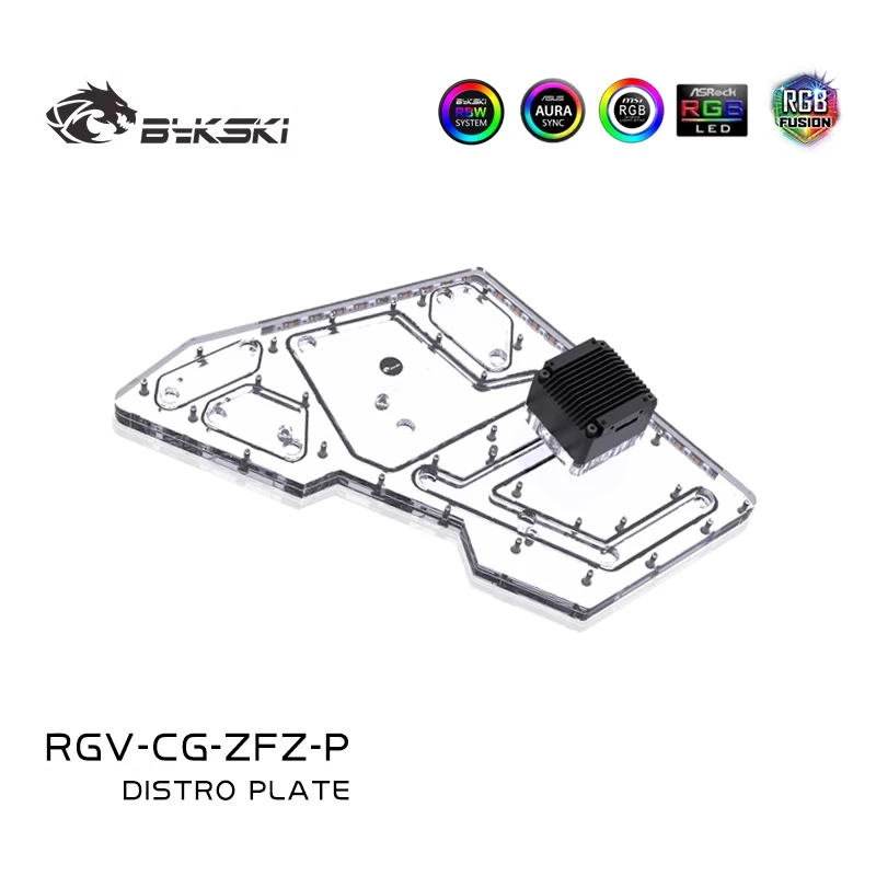 BYKSKI RGV-CG-ZFZ-P: акриловая – обзор и цена Distro Plate Ddc Pump Combo